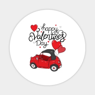 Red Truck With Hearts Happy Valentine's Day Gifts For Girls Women Magnet